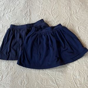 2 navy skorts